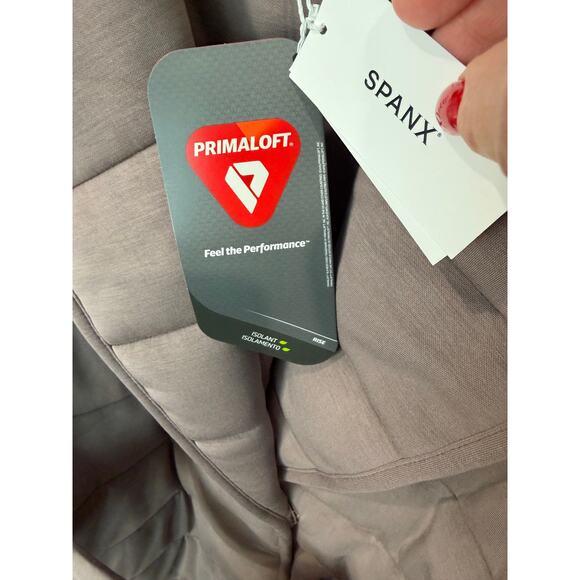 SPANX AirEssentials Puffsentials Vest Smoke Shawl Collar Pockets Size Large NWT - Picture 6 of 10